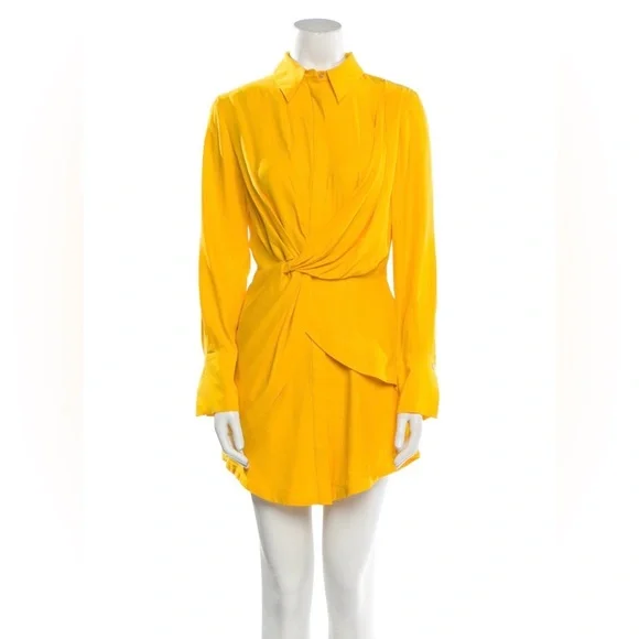 NWT Acler Elegant Yellow Wrap Dress - Picture 4 of 11